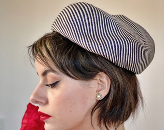 Vintage 60s Striped Spiral Bubble Hat