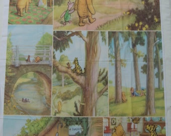 Classic Winnie the Pooh 1 Metre Fabric for quilting or nursery