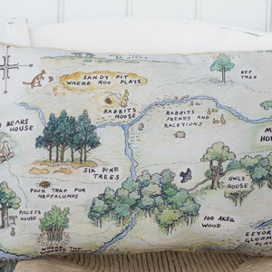 Hundred Acre Wood Map Cushion image 3