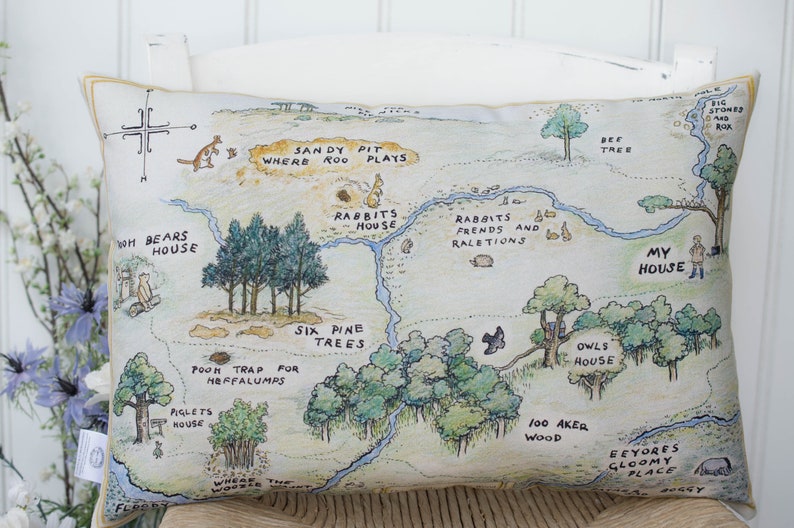 Hundred Acre Wood Map Cushion image 3