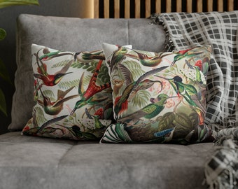 Hummingbirds Velvet Cushion