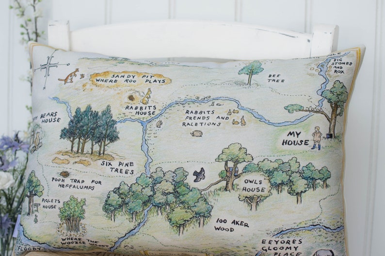Hundred Acre Wood Map Cushion image 1