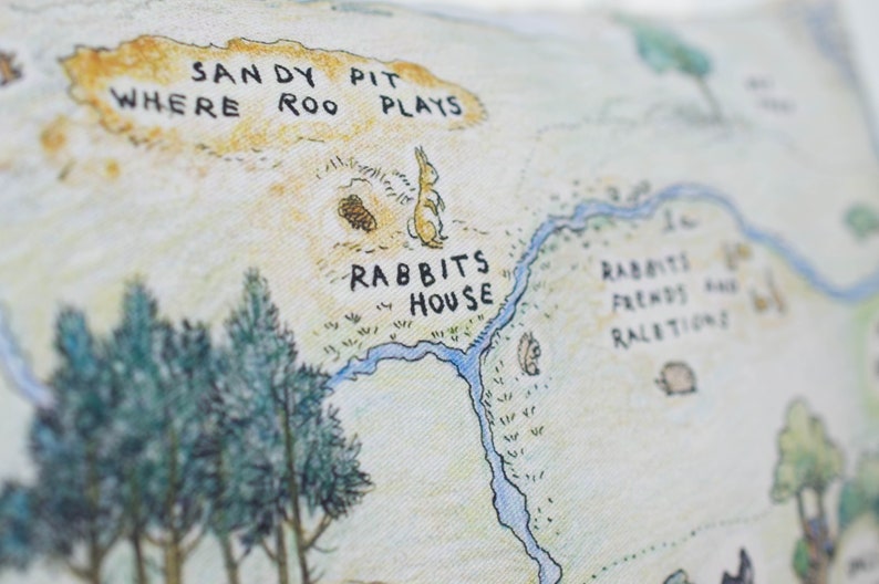 Hundred Acre Wood Map Cushion image 5