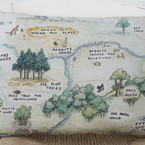 Hundred Acre Wood Map Cushion image 2