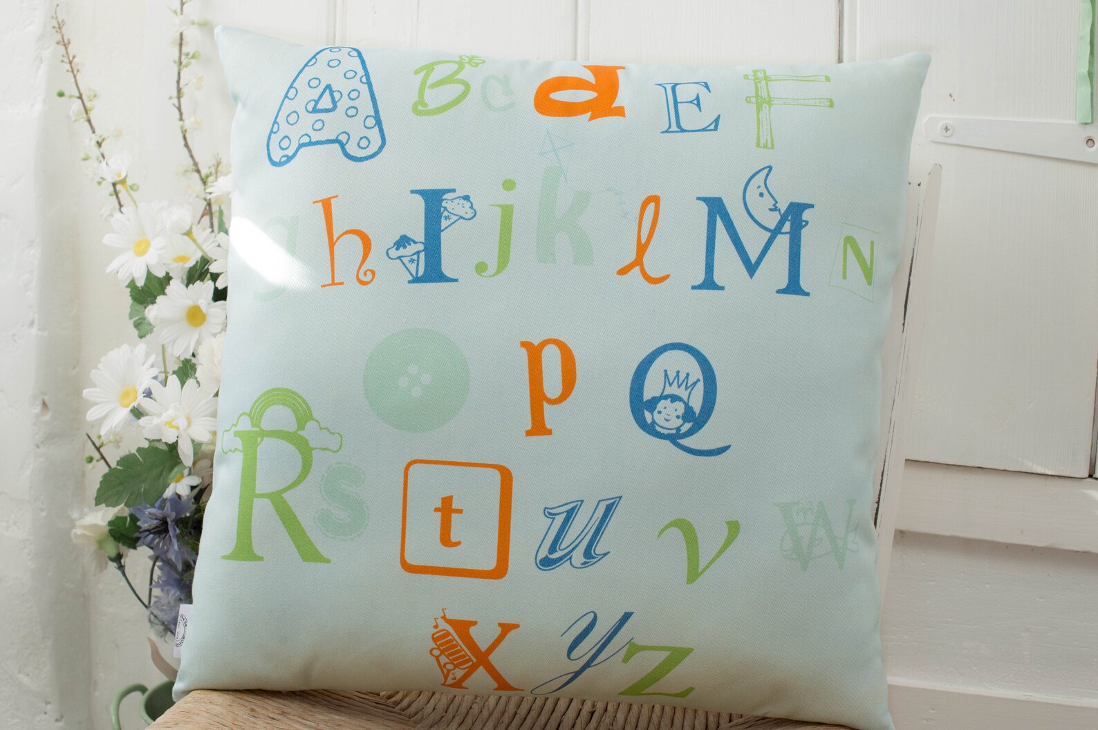 Nursery Alphabet Complete Cushion 16x16 for Nursery Etsy