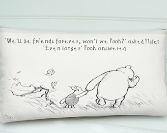 Friends Gift Cushion Winnie the Pooh Quote
