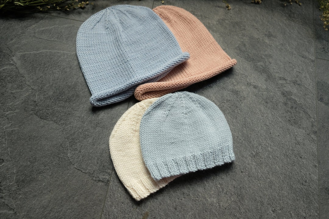 Basics Beanie Hat Knitting Pattern - Easy Knit - Knit Flat or in the ...