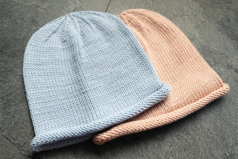 Basics Beanie Hat Knitting Pattern - Easy Knit - Knit Flat or in the ...