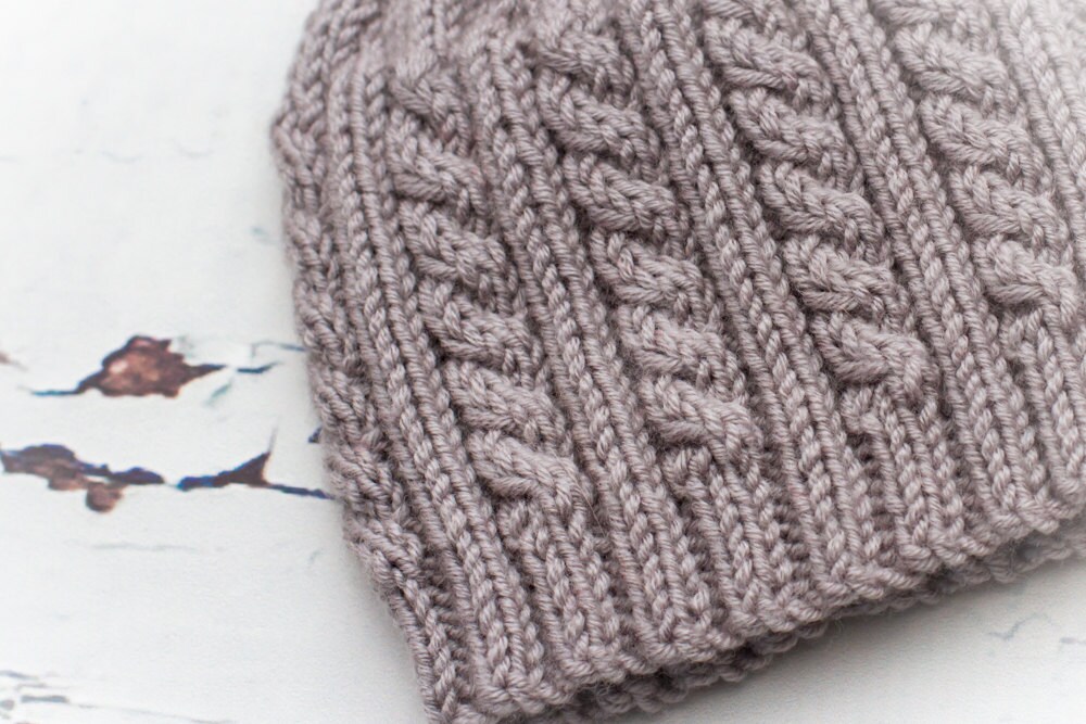 Knitting Pattern/diy Instructions Cutie Cable Rib Beanie Hat - Etsy
