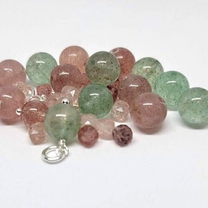 Sterling Silver Wrapped Strawberry Quartz