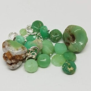Chrysoprase - Beautiful Apple Green - Wrapped in Sterling Silver
