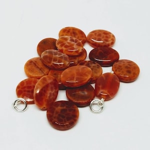 Fire Agate Add A Charm - hand wrapped in Sterling Silver