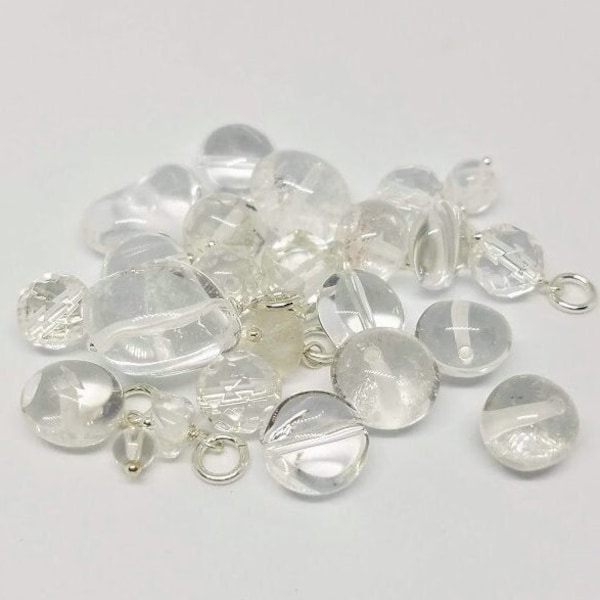 Clear Quartz Charms - Hand Wrapped in Sterling Silver