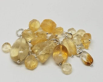 Sterling Silver Wrapped Citrine - Add a Charm - November Birthstone