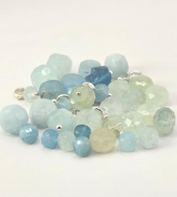 Tiny Aquamarine - March Birthstone - Add A Charm