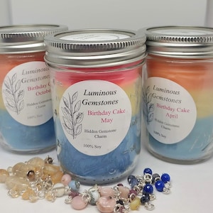 Birthday Candle with Hidden Birthstone Charm