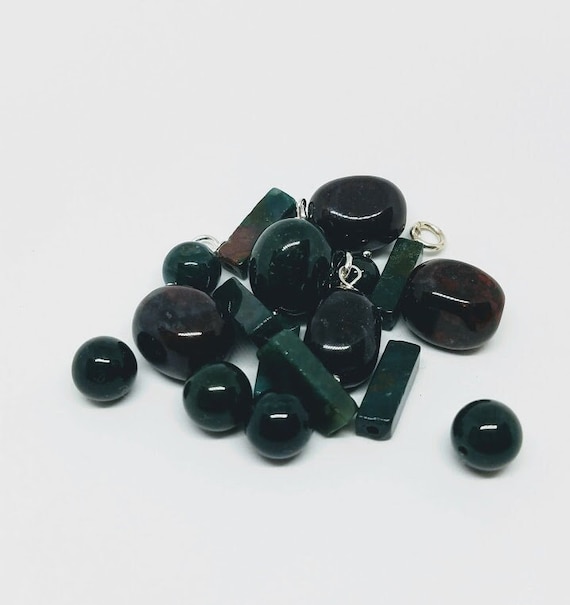 Bloodstone Wrapped in Sterling Silver - Add a Charm