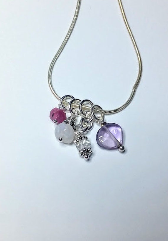 Menopause Relief – Gemstone and Sterling Silver Charm Necklace