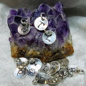 Add A Charm:  Personalized, Hand Stamped, Sterling Silver 9mm Disc