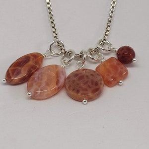 Fire Agate Add A Charm Hand Wrapped in Sterling Silver - Etsy