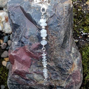 Haarspange - natürliche Mondstein und Sterling Silber Haar Charme