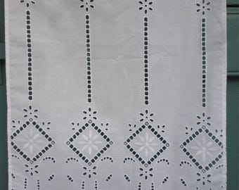 Cutwork curtain with butterflies designs, Cottage Chic Decor