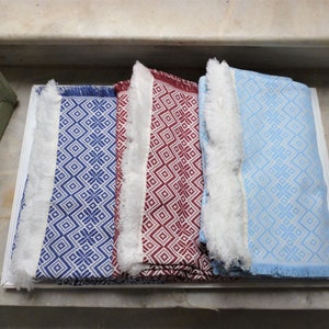 Traditional woven bedspread in the electric loom- Double bed cover- Greek product- Modern countrystyle- Colorful throw - Traditional pattern