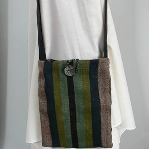 Bolso/cartera tejido a mano - Bolso de rayas - Bolso estilo boho - Bolso de hombro exclusivo - Bolso tradicional de estilo griego - Bolso para todas las estaciones
