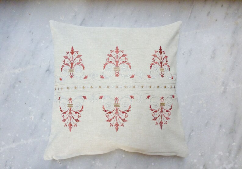 Traditional Cushion Cover With Colorful Embroidery Etsy