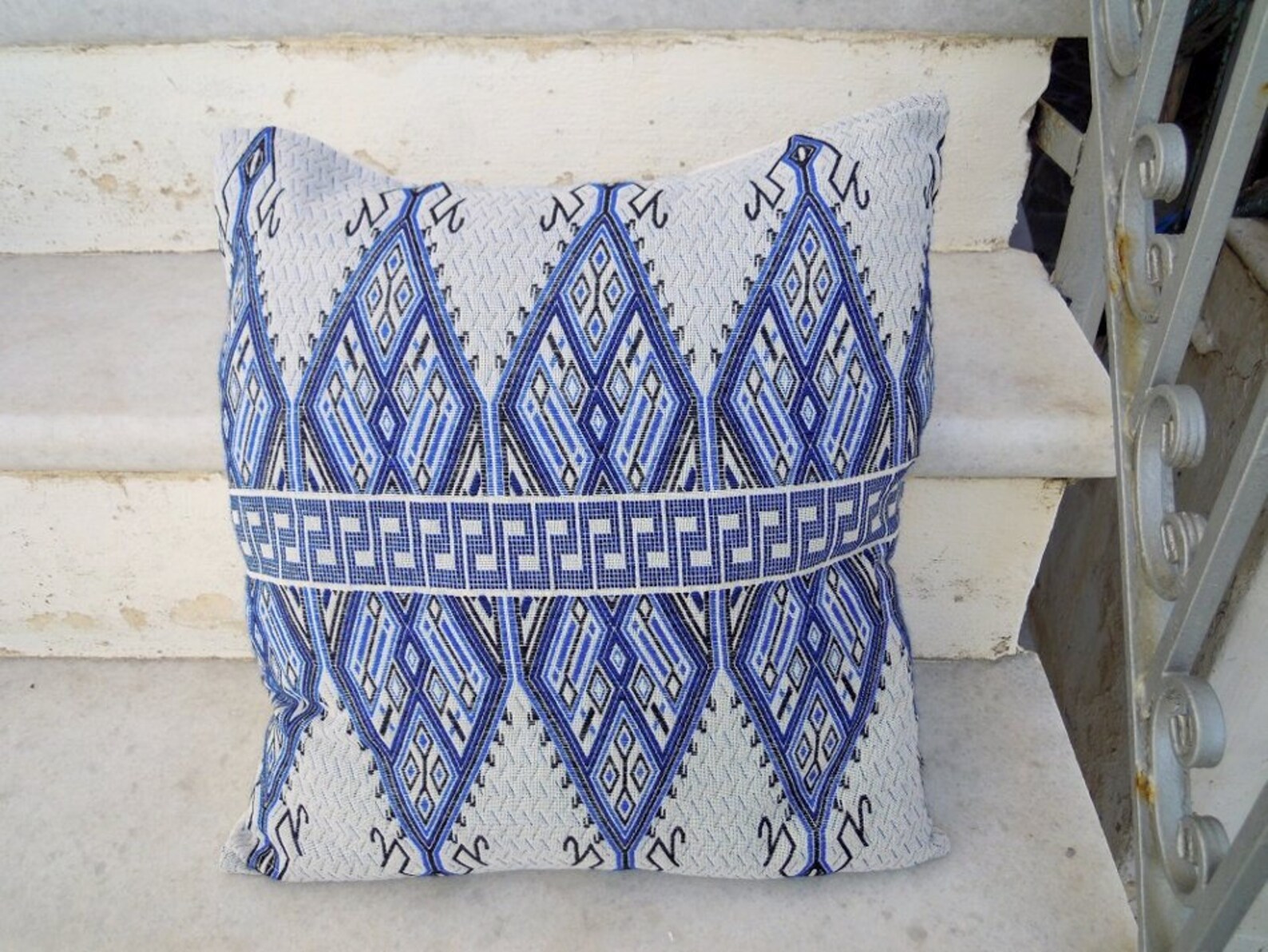 Traditional Woven Cushion Covergeometrical Greek Etsy