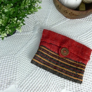Handgewebtes Portemonnaie / Portemonnaie - Gestreiftes Portemonnaie - Boho Stil Portemonnaie - Unikat Portemonnaie - griechischer Stil traditionell - All Seasons Wallet