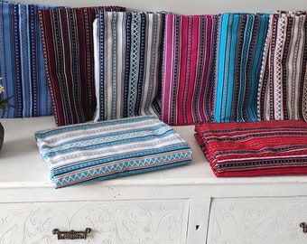 Traditional woven bedspreads/bedcovers-Greek product-Colorful stripes-Home decor-House warming-Sofa throws- Soft -Modern countrystyle