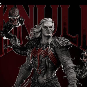 Knull 3D-utskriven figur, Marvel Modellbyggsats, Omålad