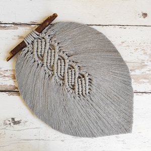 Macrame feather PATTERN, Boho chic Macrame leaf, photo tutorial, Macrame wall hanging