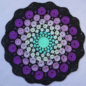 Stone Mandala Crochet Pattern, Sacred Geometry Mandala, Crochet Placemats, Mandala Doily Pattern, Mandala Wall Art. Instant Download PDF. image 3