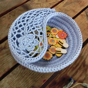 Crochet pattern 6 Yin Yang jewelry dish. Crochet bowl instructions. crochet basket. instant download gift ideas. Crochet basket. zdjęcie 7