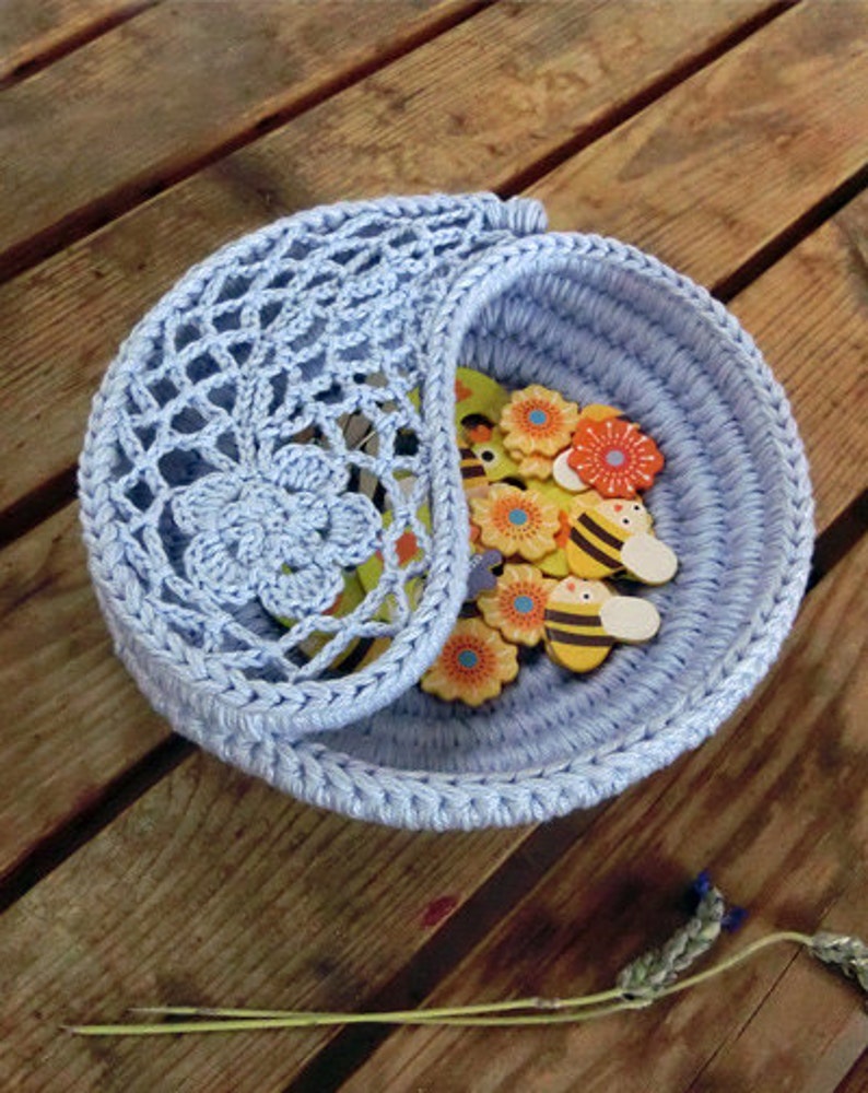Crochet pattern 6 Yin Yang jewelry dish. Crochet bowl instructions. crochet basket. instant download gift ideas. Crochet basket. zdjęcie 7