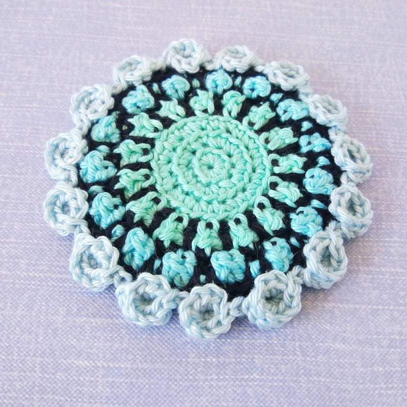 Stone Mandala Crochet Pattern, Sacred Geometry Mandala, Crochet Placemats, Mandala Doily Pattern, Mandala Wall Art. Instant Download PDF. image 9