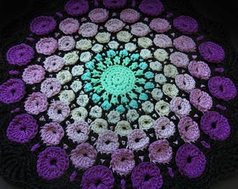 Stone Mandala Crochet Pattern, Sacred Geometry Mandala, Crochet Placemats, Mandala Doily Pattern, Mandala Wall Art. Instant Download PDF.