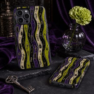 Wavy Halloween Creepy Pattern Phone Case | Impact-Resistant Case