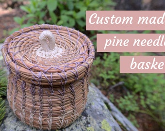 CUSTOM MADE Pine Needle Basket - Choose your Size and Colours!
