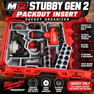 M12 Stubby Gen 2 + 49-piece socket set + PACKOUT