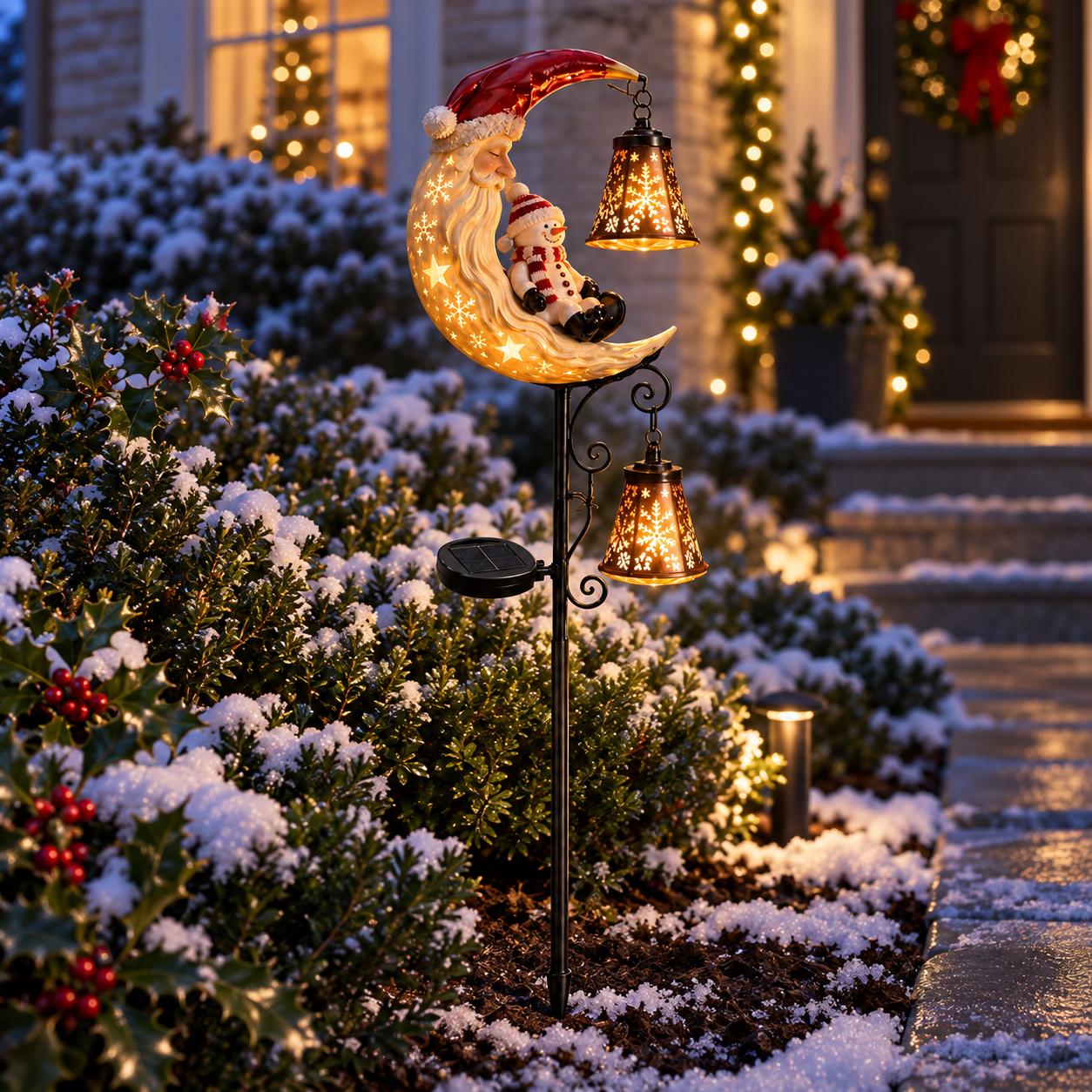 Outdoor solar christmas lights