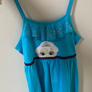 Strapless Girls Elsa Dress/Summer Dress/Ice Queen/Frozen/Blue Dress/FREE Shipping