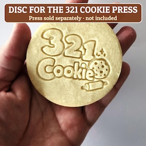 Business Logo Cookie Stamp Disc for 321 Cookie Press (Press Sold Separately) - Custom Branded Embosser, No Icing Needed