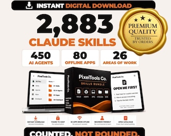 Claude AI Skills Bundle – 2,882 Skills, 450 Agents, 80 Apps (Digital Download)