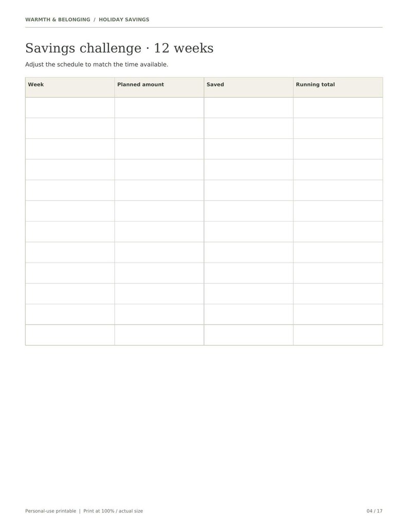 Holiday budget planner printable, 17 pages, Christmas savings challenge, sinking funds, spending log, debt payoff, Letter A4 image 10