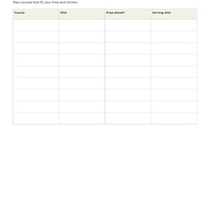 Dinner Party Planner, 18 Printable Pages, Hosting Checklist, Guest List and RSVP, Menu Planner, Seating Chart, Bar and Timeline, Letter A4 image 10