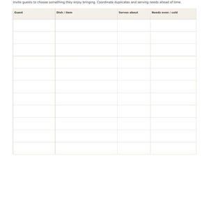 Thanksgiving hosting planner, 12 printable pages, Friendsgiving menu, guest list, potluck sign up, oven timing, seating plan, Letter A4 image 9