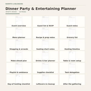 What's inside: page index of every printable page in this kit
